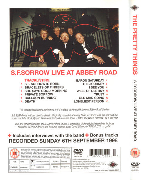The Pretty Things – S.F.Sorrow Live At Abbey Road DVD