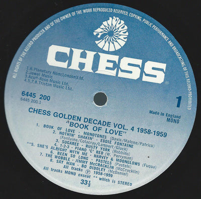 Various Artists - Chess Golden Decade Volume 4 (1958-1959) (Book Of Love) Vinyl LP (Used)