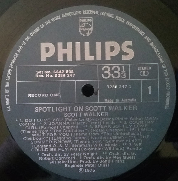 Scott Walker - Spotlight On Scott Walker Vinyl 2LP (Used)