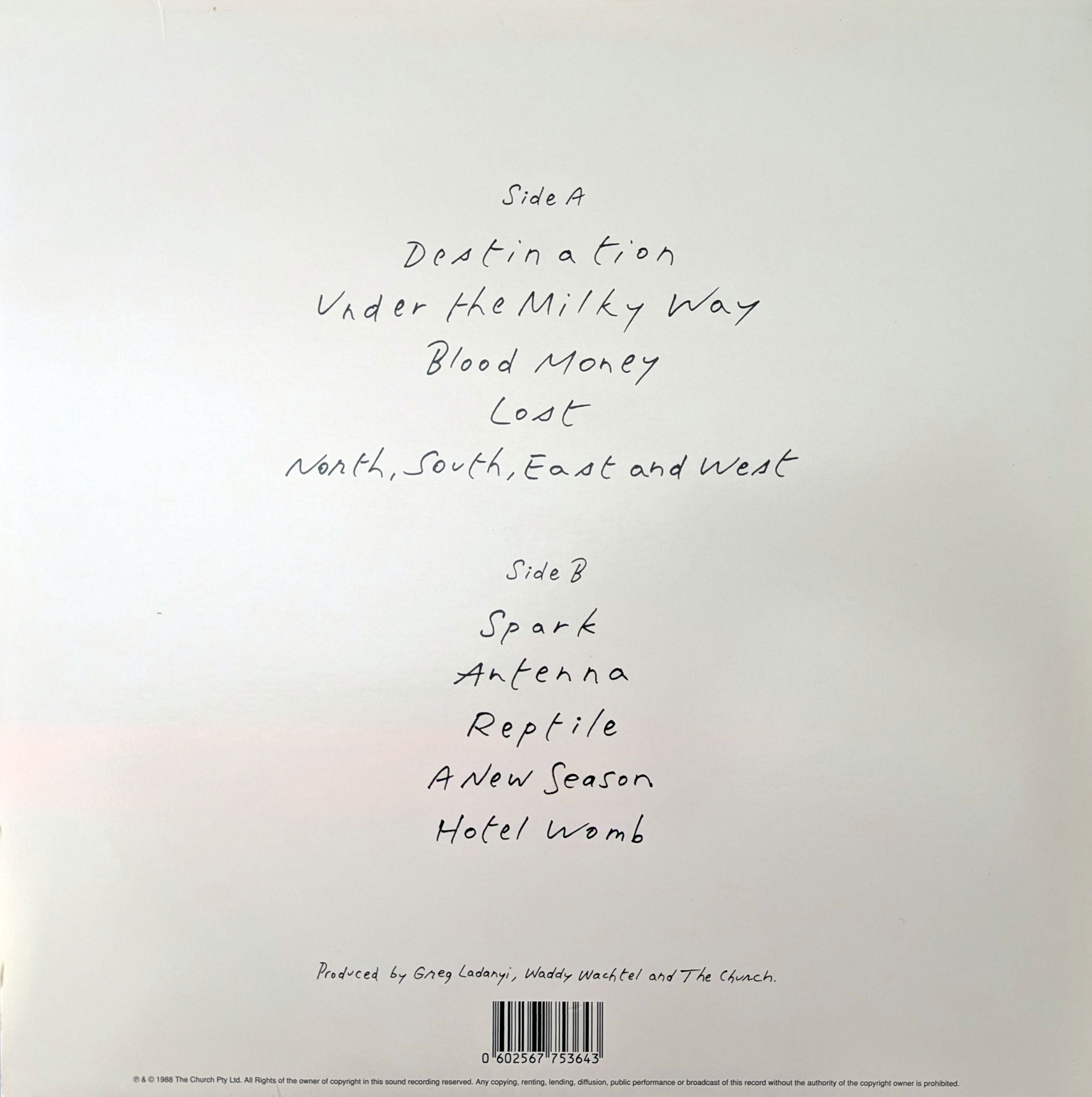 Church - Starfish Autographed Limited Edition White Coloured Vinyl LP (Used)