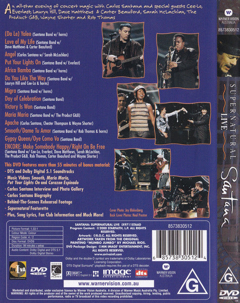 Santana – Supernatural Live DVD