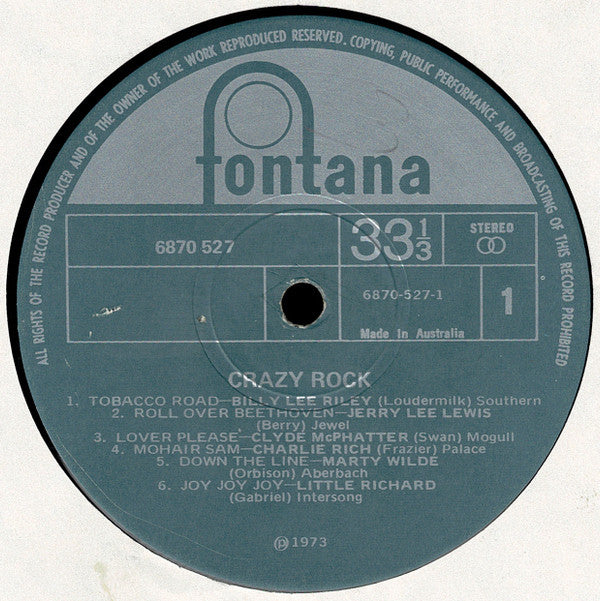 Various Artists - Crazy Rock Vinyl LP (Used)