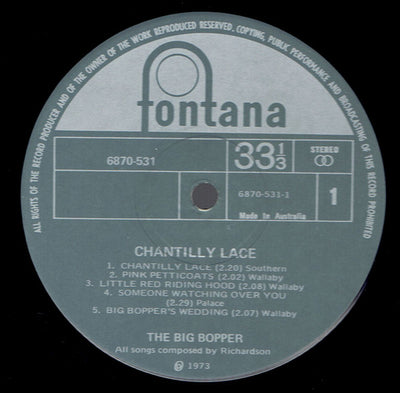 Big Bopper - Chantilly Lace Vinyl LP (Used)
