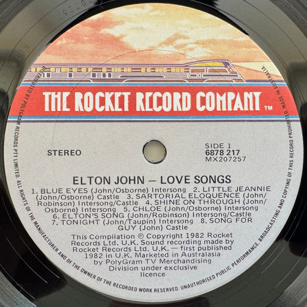 Elton John - Love Songs Compilation Vinyl LP (Used)