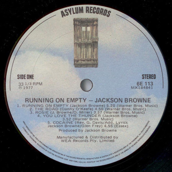 Jackson Browne - Running On Empty Vinyl LP (Used)