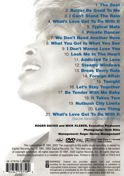 Tina Turner – Simply The Best: The Video Collection DVD