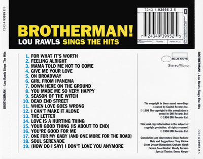Lou Rawls - Brotherman! - Lou Rawls Sings The Hits CD