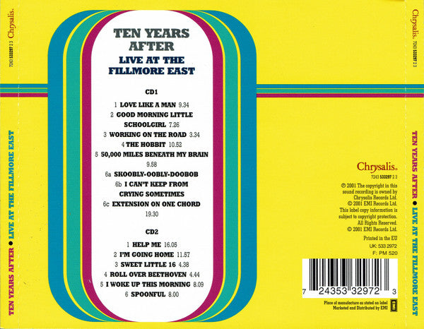 Ten Years After - Live At The Fillmore East 2CD