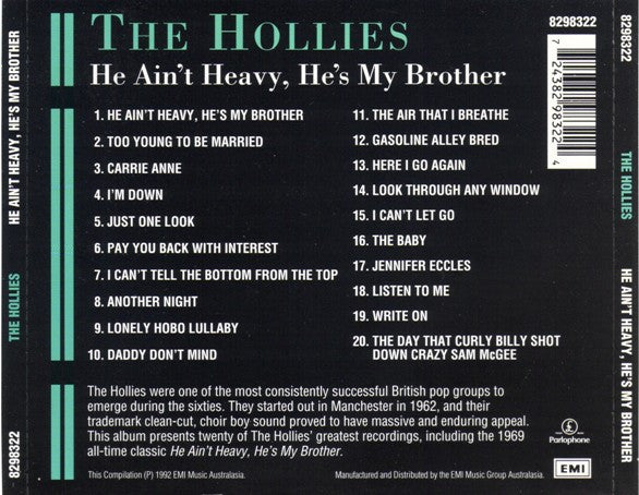 Hollies - He Ain't Heavy He's My Brother CD