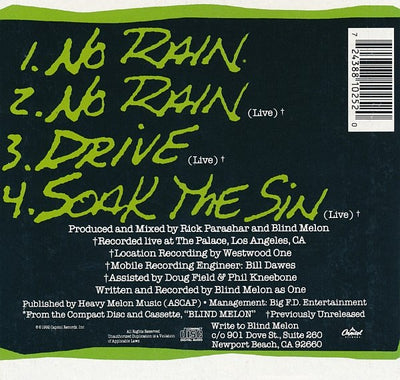 Blind Melon - No Rain 4 Track CD Single