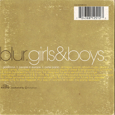 Blur - Girls & Boys 3 Track CD Single