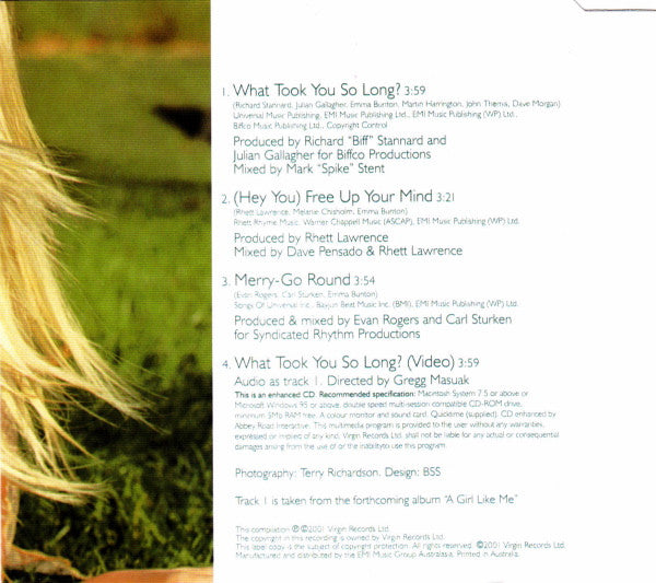 Emma Bunton - What Took You So Long 3 Track + Video CD Single