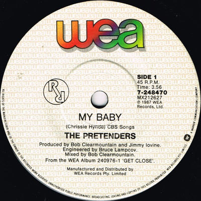Pretenders - My Baby / Room Full Of Mirrors 7" Vinyl Single (Used)