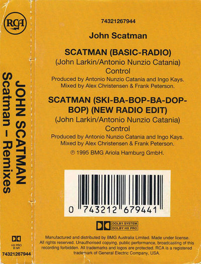 Scatman John - Scatman - Remixes Cassette Single Tape