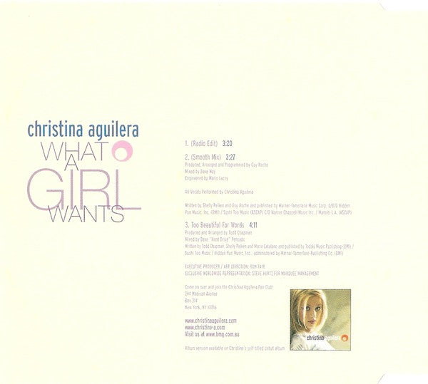 Christina Aguilera - What A Girl Wants 3 Track CD Single