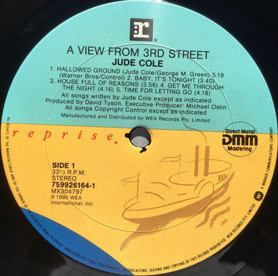 Jude Cole - A View From 3rd Street Vinyl LP (Used)