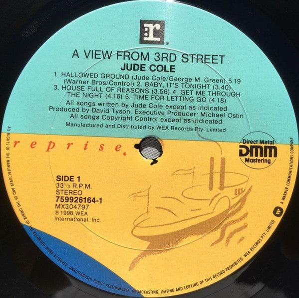 Jude Cole - A View From 3rd Street Vinyl LP (Used)