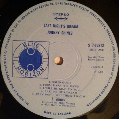 Johnny Shines - Last Night's Dream Vinyl LP (Used)