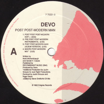 Devo - Post Post-Modern Man Vinyl 12" Single (Used)