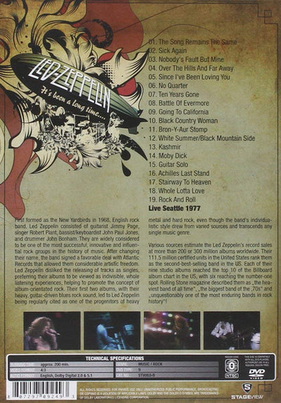 Led Zeppelin - It's Been A Long Time (Live at Seattle 1977) DVD