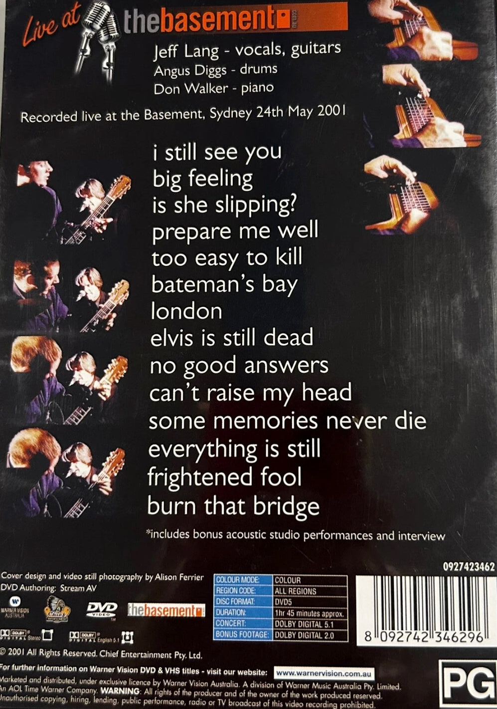 Jeff Lang - Live At The Basement DVD