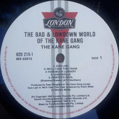 Kane Gang - The Bad And Lowdown World Of Vinyl LP (Used)