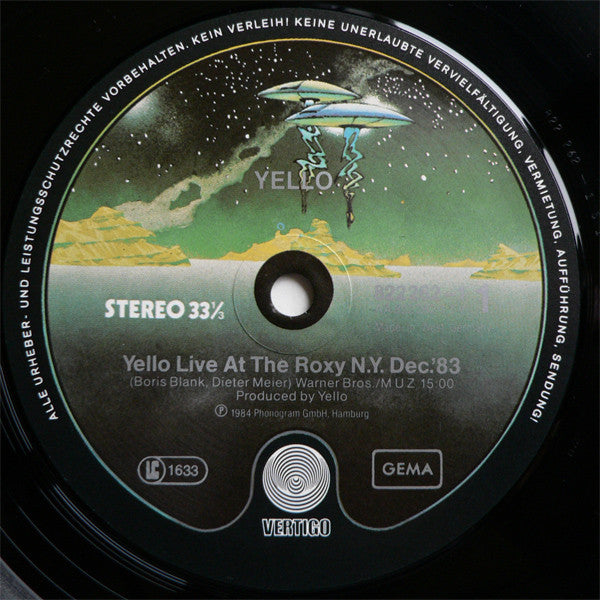 Yello - Live At The Roxy N.Y. Dec 83 Vinyl LP (Used)