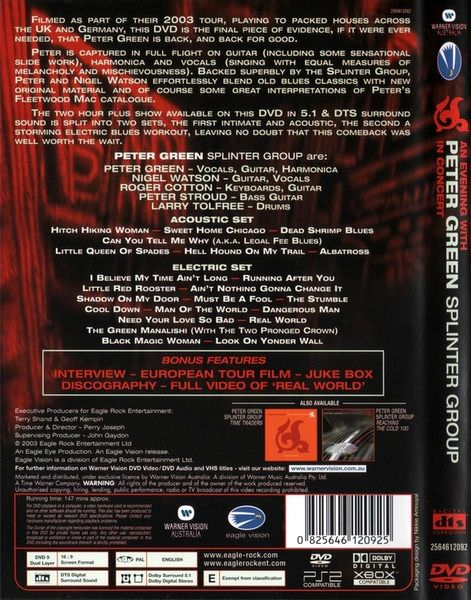 Peter Green Splinter Group – An Evening With Peter Green Splinter Group In Concert DVD