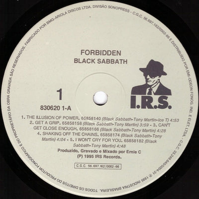 Black Sabbath - Forbidden Vinyl LP (Used)