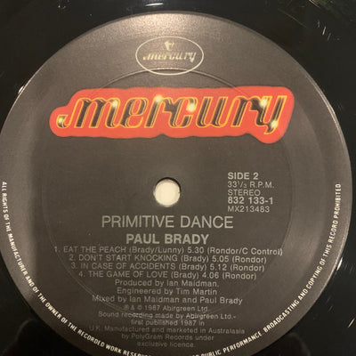 Paul Brady - Primitive Dance Vinyl LP (Used)