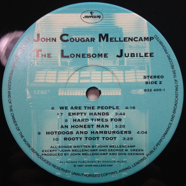 John Cougar Mellencamp - The Lonesome Jubilee Vinyl LP (Used)