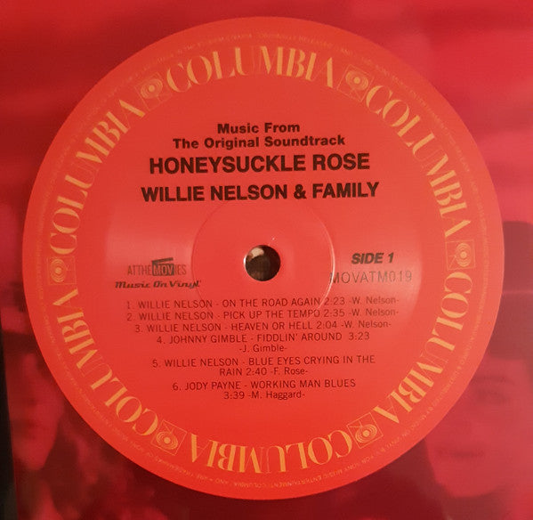 Soundtrack - Willie Nelson & Family - Honeysuckle Rose (Music From The Original Soundtrack) Limited Edition Rose Coloured Vinyl 2LP (Used)