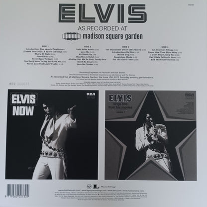 Elvis Presley - Elvis As Recorded At Madison Square Garden Limited Edition White Marbled Coloured Vinyl 2LP (Used)