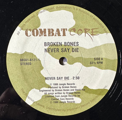 Broken Bones - Never Say Die Vinyl LP (Used)