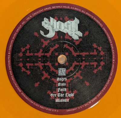 Ghost – Prequelle Indie Exclusive Orange Coloured Vinyl LP (Used)