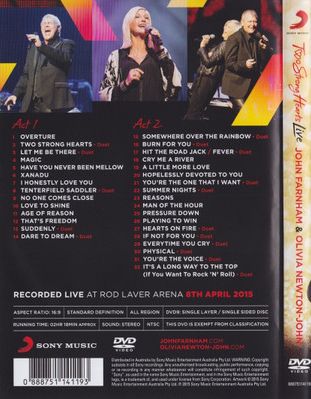 John Farnham & Olivia Newton-John – Two Strong Hearts Live In Concert DVD
