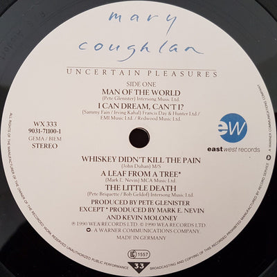 Mary Coughlan - Uncertain Pleasures Vinyl LP (Used)
