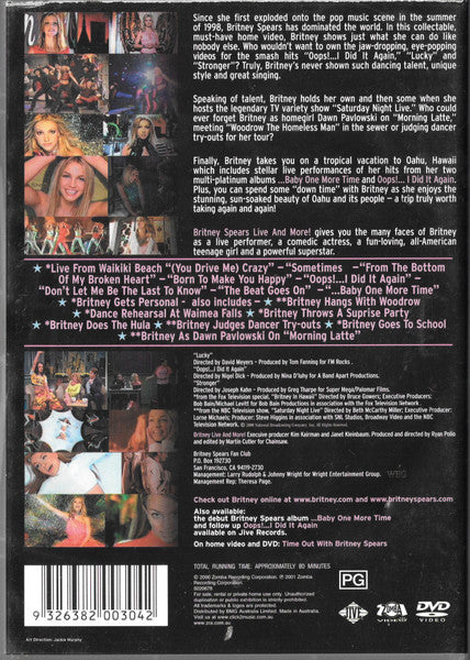 Britney Spears – Live And More! DVD
