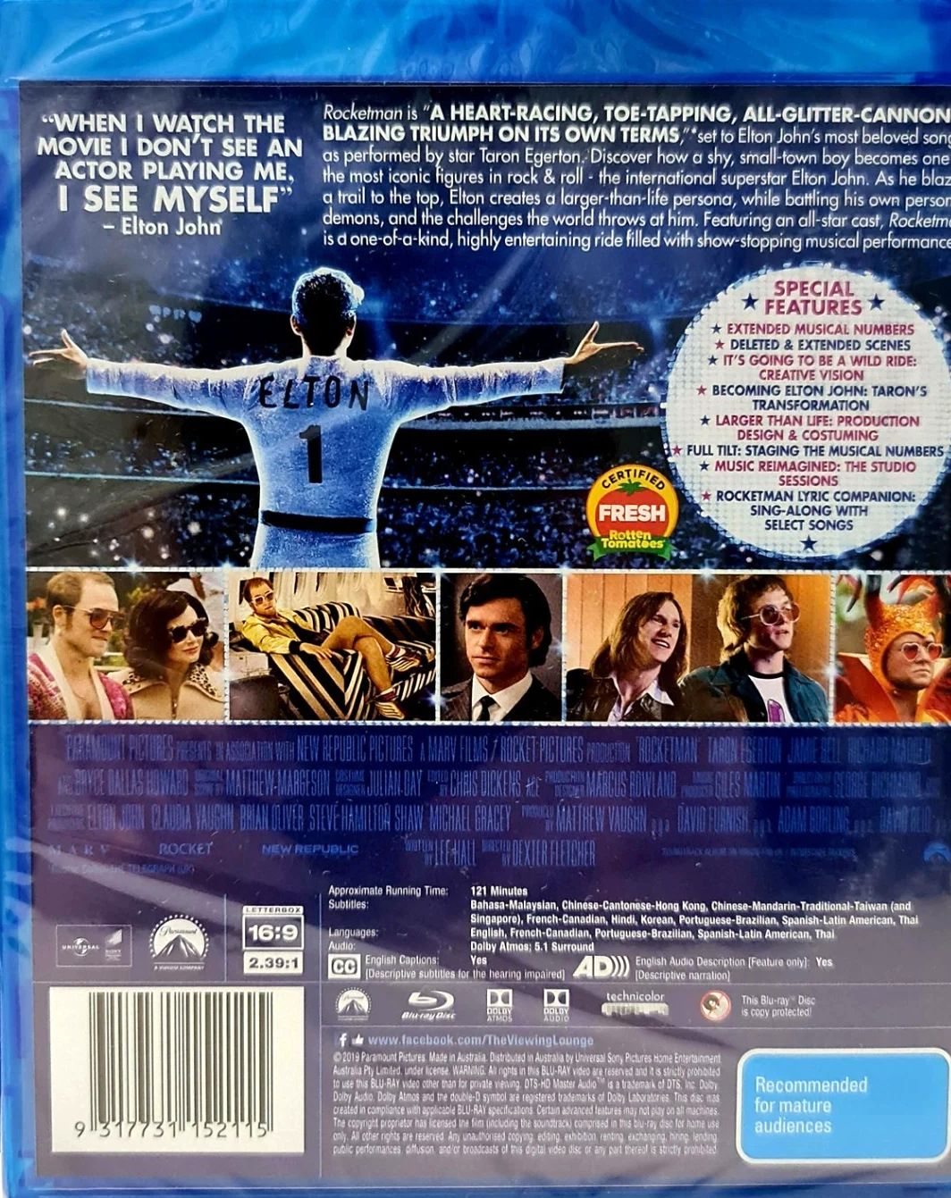 Rocketman (2019) Blu-Ray DVD
