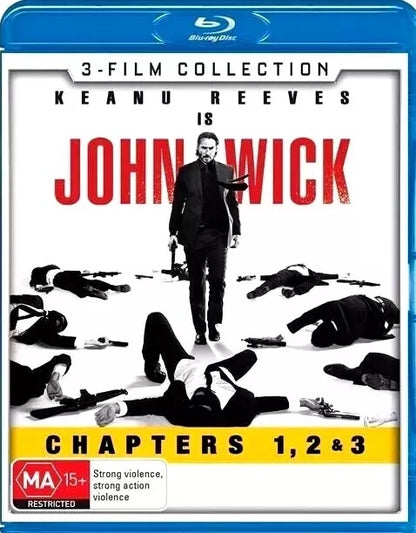 John Wick Chapters 1, 2, 3 Blu-ray DVD (New)
