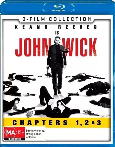 John Wick Chapters 1, 2, 3 Blu-ray DVD (New)