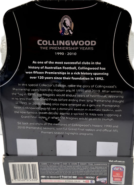 AFL Collingwood The Premiership Years 1990-2010 5DVD Boxset (New)