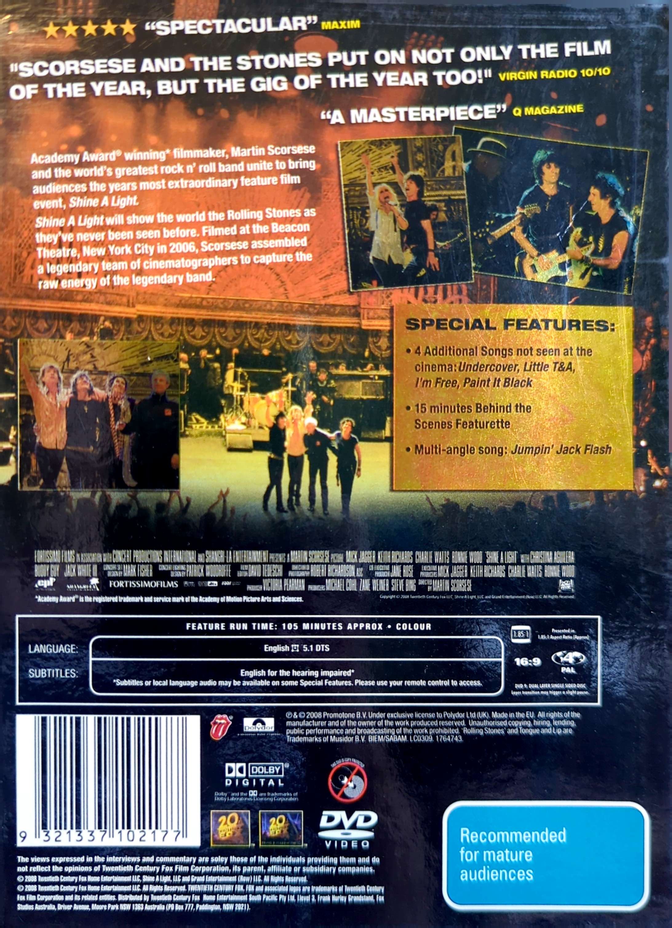 Rolling Stones - Martin Scorsese: Shine A Lot 2DVD + CD Ltd Ed Numbered Boxset