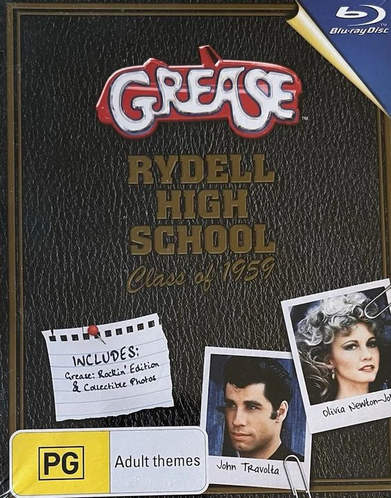 Grease (1978) Rydell High School Class Of 1959 Rock'n Ed + Collectible Photos Blu-Ray DVD