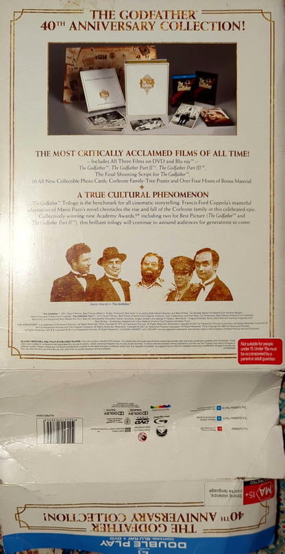 Godfather 40th Anniversary Collection Collectors Edition Blu-Ray/DVD Boxset w/Script, Postcards, Poster
