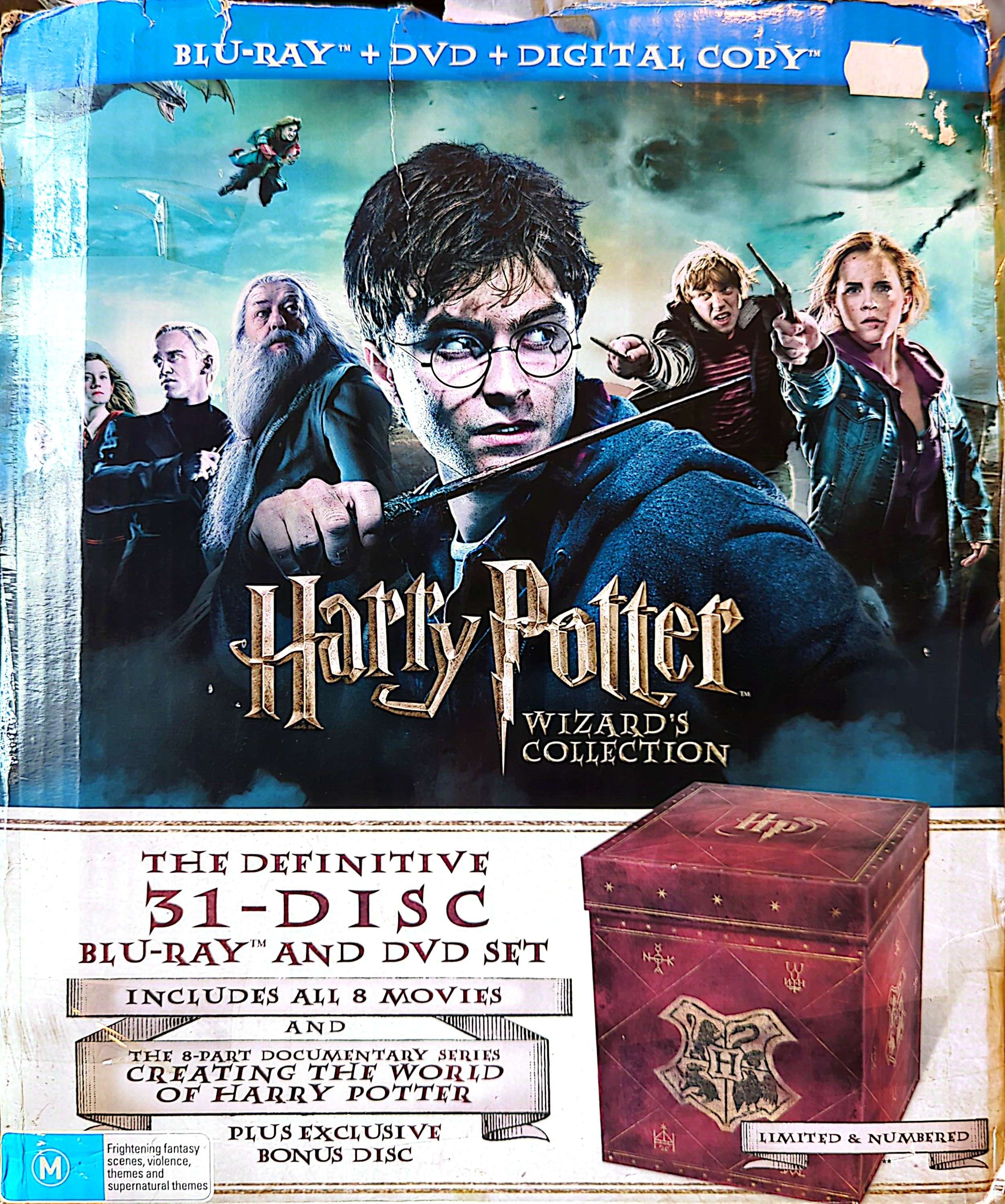 Harry Potter Wizard's Collection 31 Disc Blu-Ray DVD Numbered Collector's Set w/ Original Box