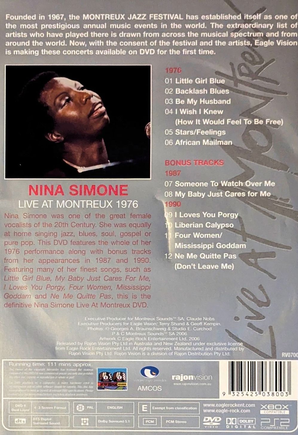Nina Simone – Live At Montreux 1976 DVD