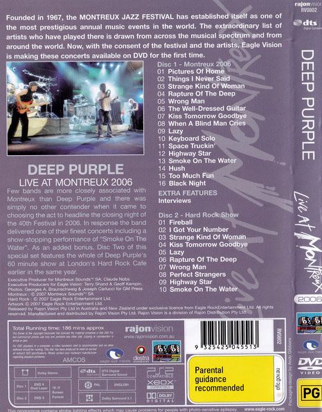 Deep Purple – Live At Montreux 2006 2DVD