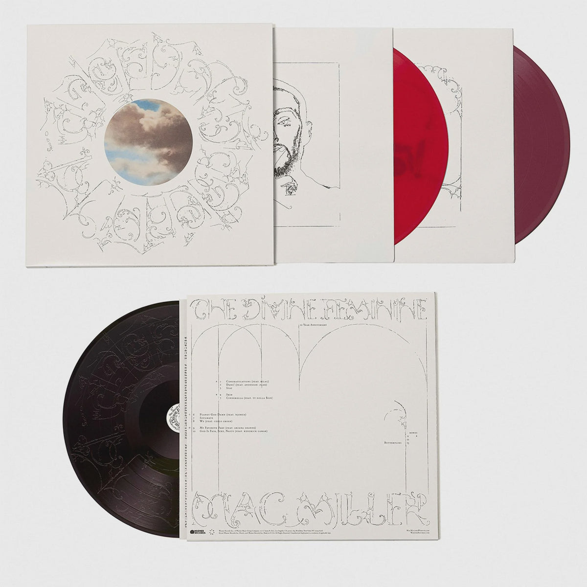 Mac Miller - The Divine Feminine (10th Anniversary Deluxe) Apple/Fruit Punch/Black Ice Coloured Vinyl 3LP