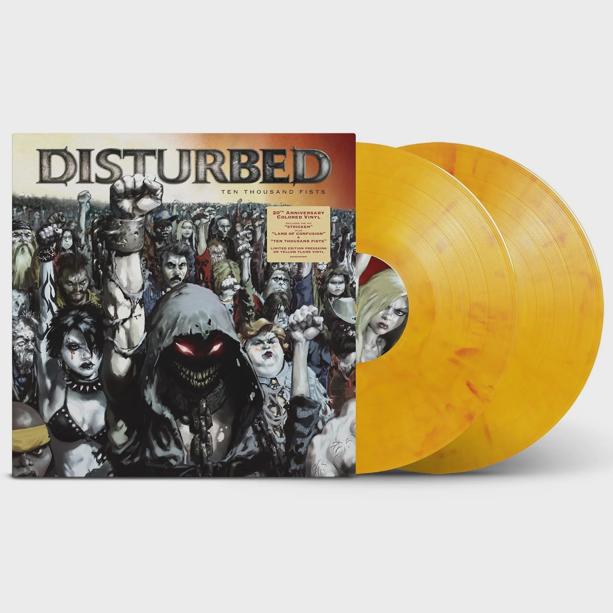 Disturbed - Ten Thousand Fists Limited Edition Yellow Coloured Vinyl 2LP